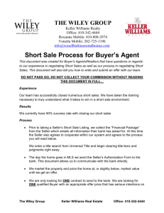 Short Sale Process for Buyer's Agent