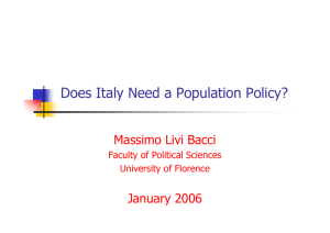 Does Italy Need a Population Policy?
