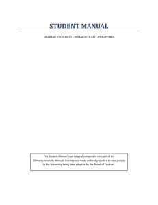 student manual - Silliman University