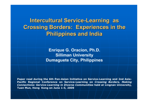 Intercultural Service-Learning as Crossing Borders: Experiences in