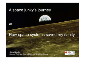 A space junky's journey How space systems saved my sanity