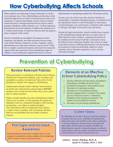 How Cyberbullying Affects Schools Prevention of Cyberbullying