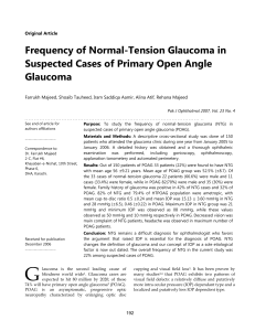 Frequency of Normal-Tension Glaucoma in Suspected Cases of