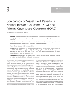 Comparison of Visual Field Defects in Normal-Tension