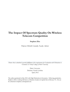 The Impact Of Spectrum Quality On Wireless