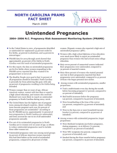 Unintended Pregnancies - NC State Center for Health Statistics