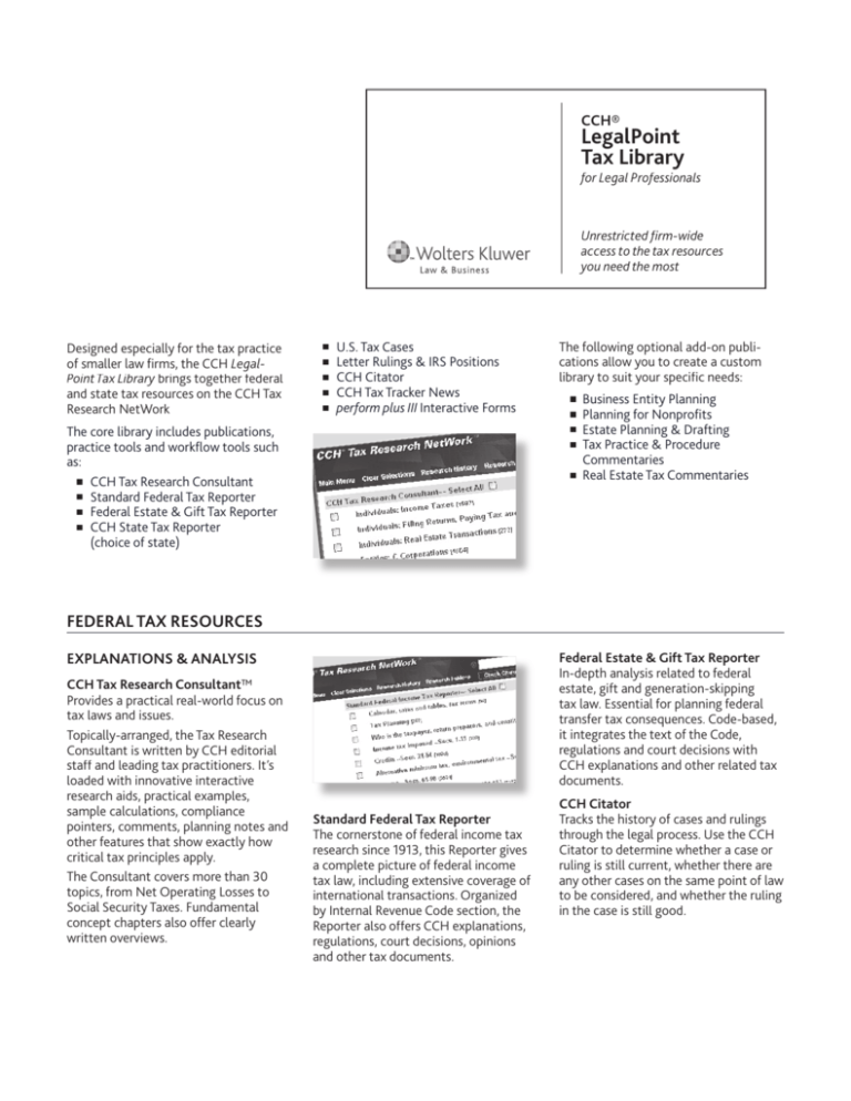 Cch State Tax Smart Charts