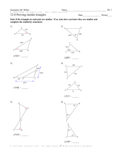 Infinite Geometry - 12-8 Proving similar triangles