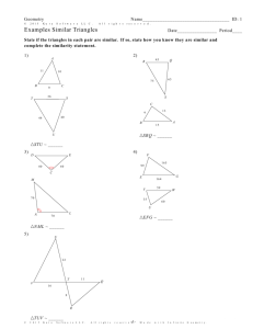Infinite Geometry - Examples Similar Triangles
