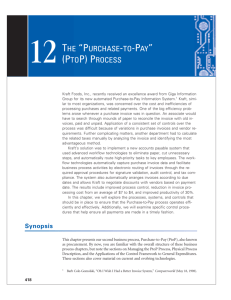 12THE “PURCHASE-TO-PAY” (PTOP) PROCESS