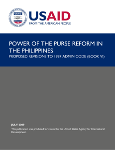power of the purse reform in the philippines