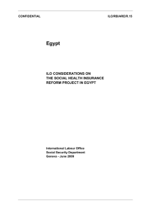 ilo considerations on the social health insurance reform project in