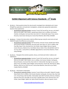 Exhibit Alignment with Science Standards – 3 Grade