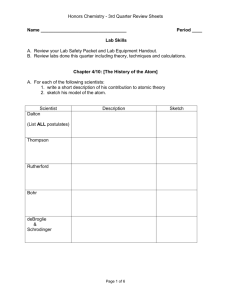 Test Review Sheet- 2nd Marking Period Final Exam