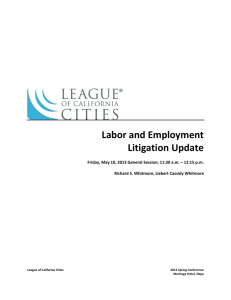 Labor and Employment Litigation Update