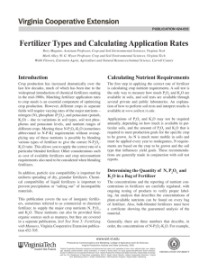 Fertilizer Types and Calculating Application Rates