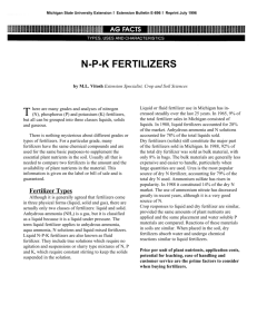 npk fertilizers - Field Crops Team