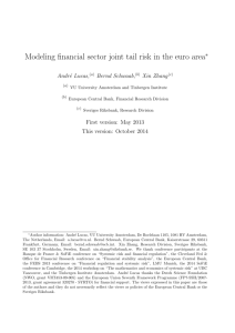 Modeling financial sector joint tail risk in the euro area