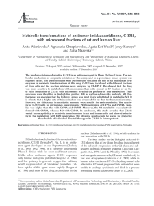 Metabolic transformations of antitumor imidazoacridinone, C