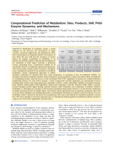Computational Prediction of Metabolism: Sites, Products, SAR