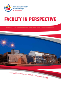 faculty in perspective - Tshwane University of Technology