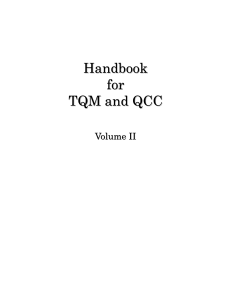 Handbook for TQM and QCC