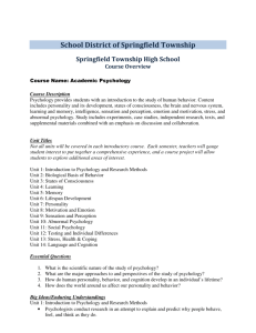 Psychology - Springfield Township School District