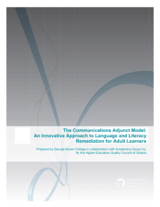 The Communications Adjunct Model: An Innovative Approach to