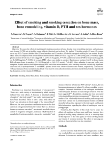 Effect of smoking and smoking cessation on bone mass, bone