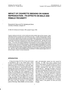 impact of cigarette smoking on human reproduction: its effects on
