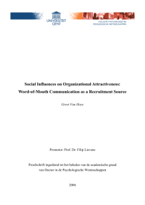 Social Influences on Organizational Attractiveness: Word-of