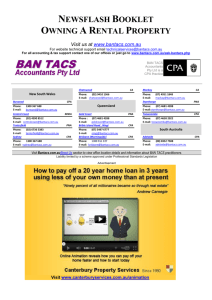 Owning A Rental Property - BAN TACS Accountants Pty Ltd