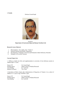 Dr. Umesh Kapil