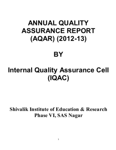 Session 2012-13 - shivalik institute of education & research