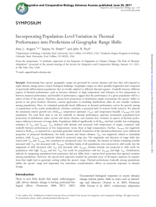 Incorporating Population-Level Variation in Thermal Performance