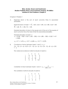 Elton, Gruber, Brown and Goetzmann Modern Portfolio Theory and