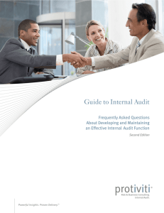 Guide to Internal Audit