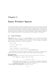 Inner Product Spaces