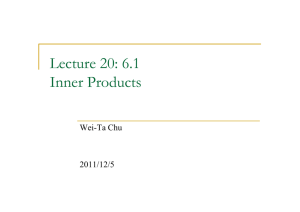 (Lecture 21 Inner Products [???e????])