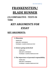 frankenstein/ blade runner - English According To Mr Wood