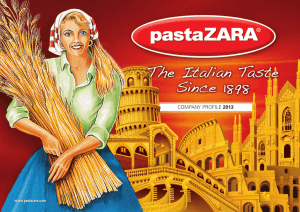 Company Profile Pasta Zara 2013