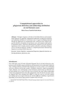 Computational approaches to plagiarism detection and authorship