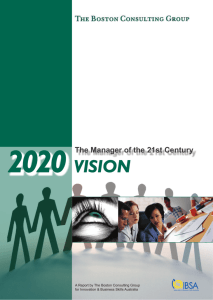 2020 Vision, The Manager of the 21st Century