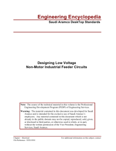 Designing Low Voltage LV Feeder Circuits