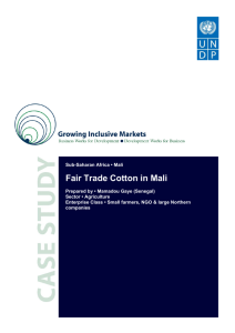 Fair Trade Cotton in Mali - Africa Platform for Development