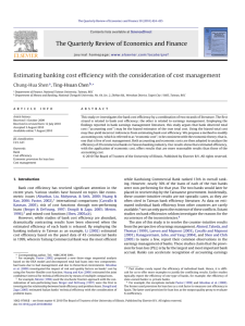 Estimating banking cost efficiency with the consideration of cost