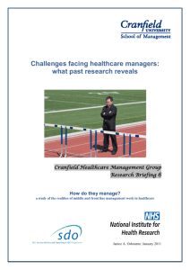 Challenges facing healthcare managers: what past research reveals