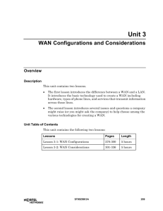 WAN Configurations And Considerations