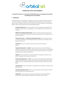 Leased Lines Terms And Conditions