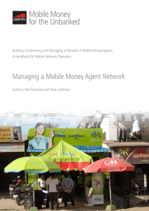 Managing a Mobile Money Agent Network